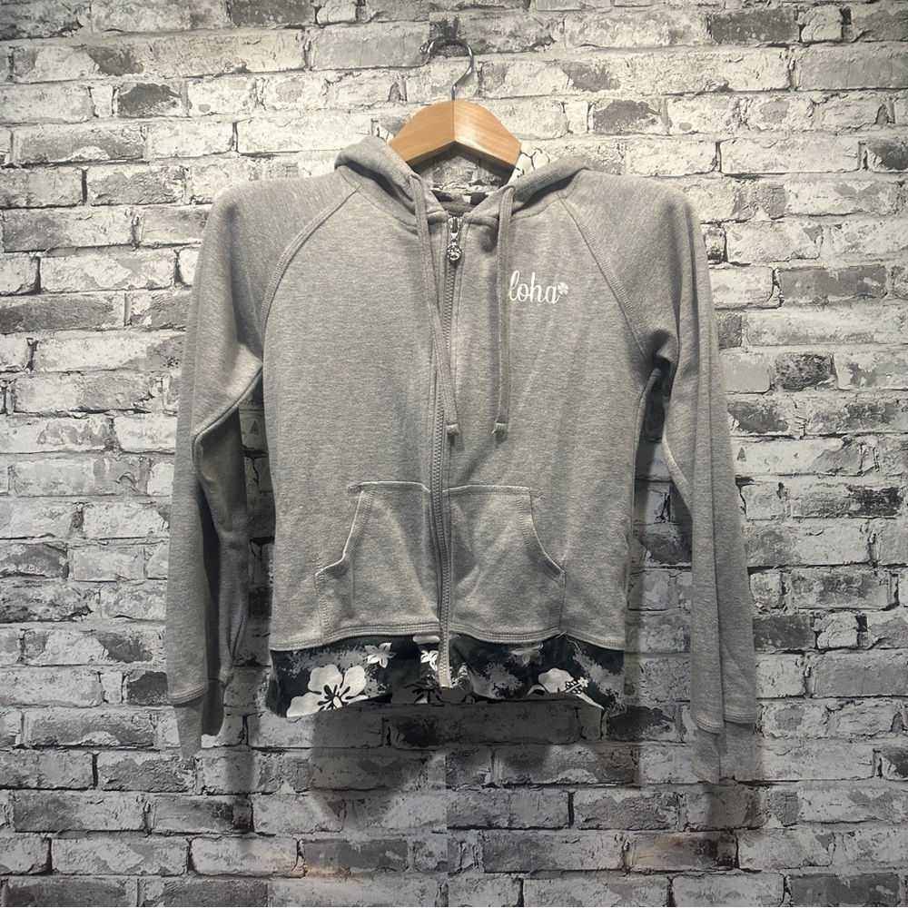 EUC Aloha Island Design Collection Gray Women's Hoodie Size M